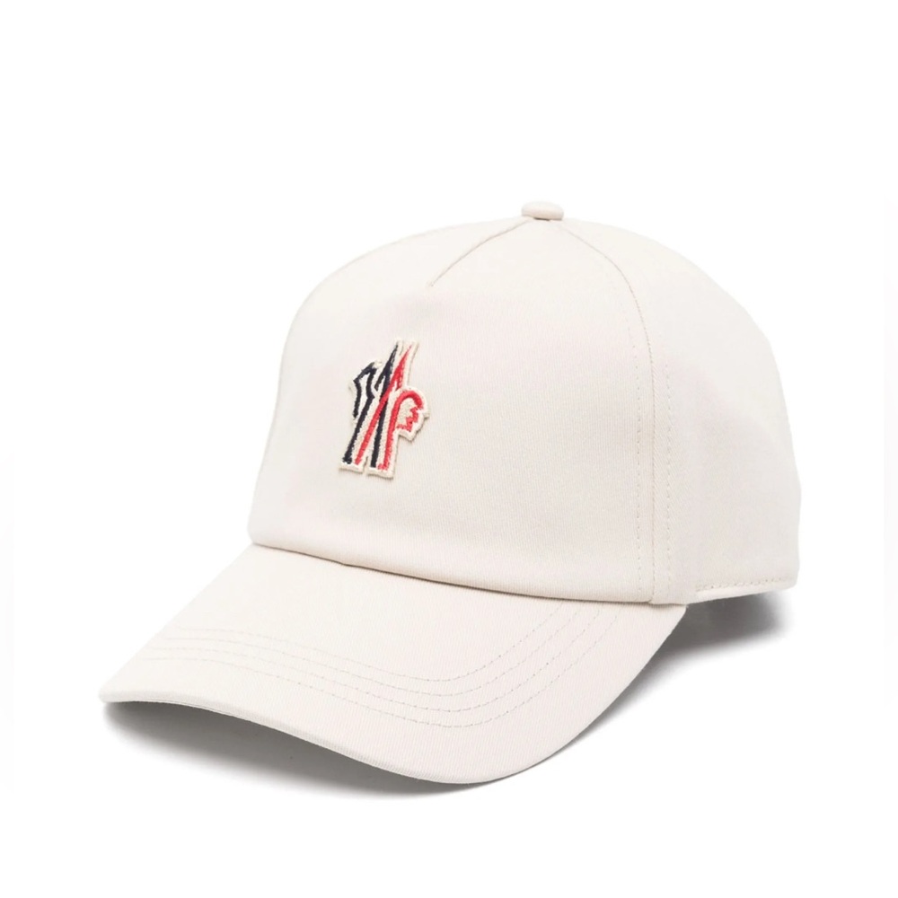 Moncler Grenoble Light Tan Baseball Cap in cotton gabardine o/s NEW unisex